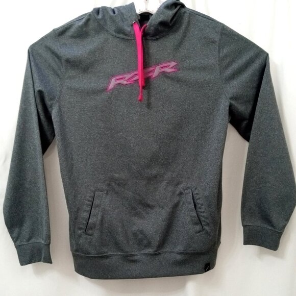 Polaris RZR Women's 2XL Pink & Gray Hoodie Sweatshirt Pullover - Picture 1 of 14